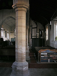 one of the elegant nave pillars